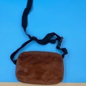 Fuzzy Faux Fur Brown Fanny Pack